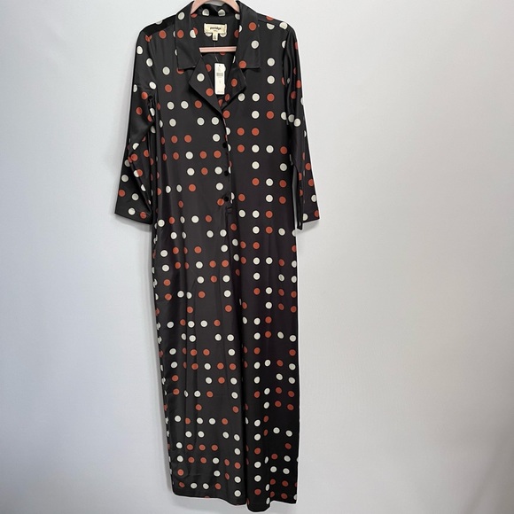 NWT Anthropologie Porridge Lacey LoveLand Silky Waistless Polka dot Jumpsuit S - Picture 11 of 16